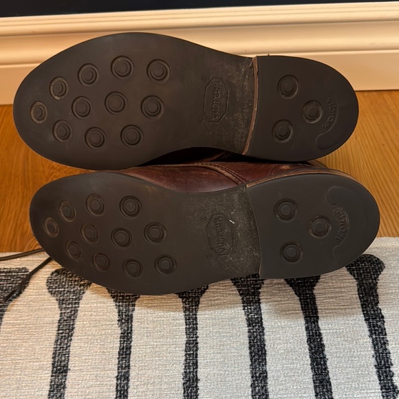 Wolverine Brown Leather Work Boots Full-Grain Lace-Up - Picture 2 of 4